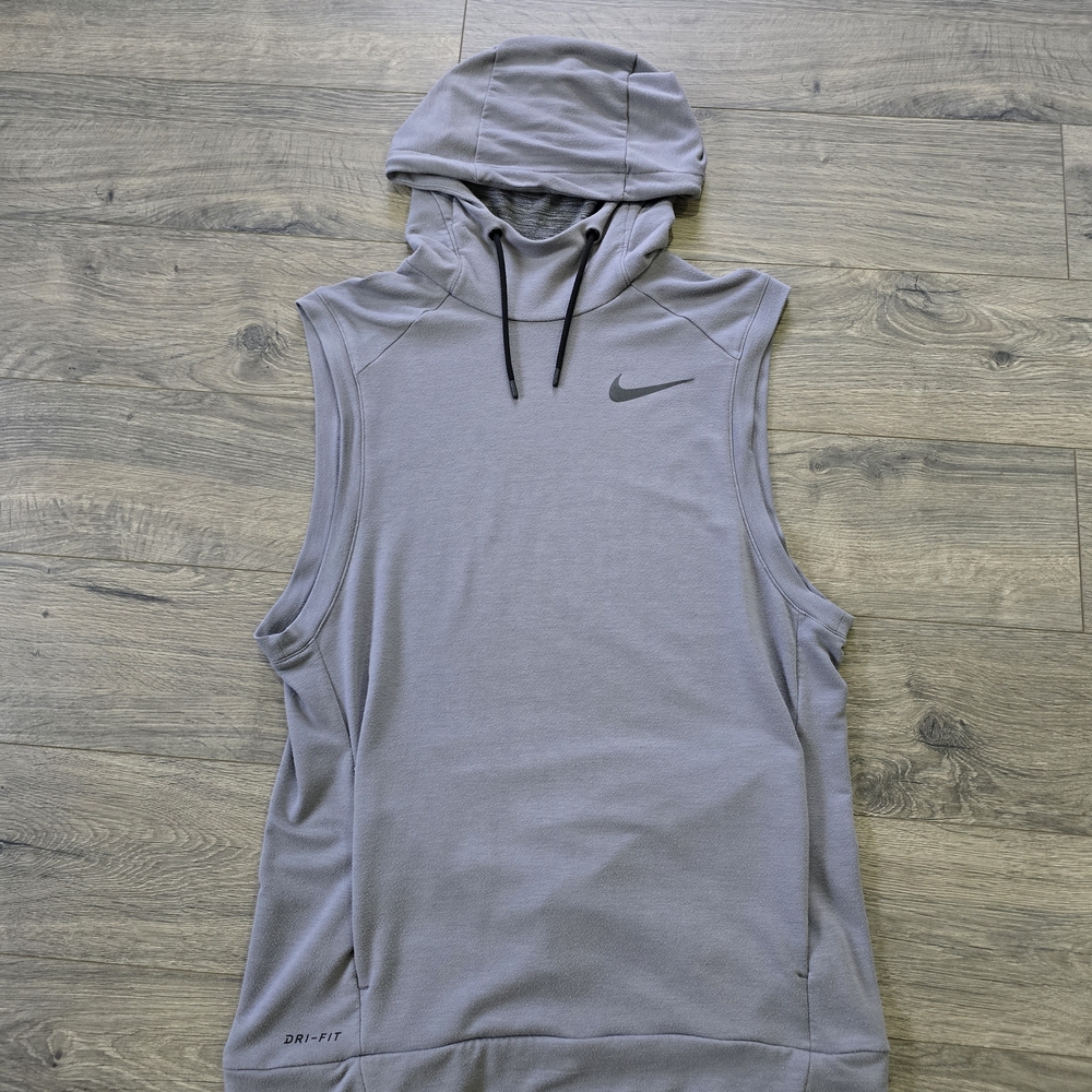 Nike Gray Sleeveless Muscle Hoodie